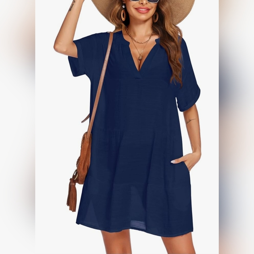 Swimsuit‎ Coverups Bikini Beach Cover Up A-line Bathing Suit Cover XXL